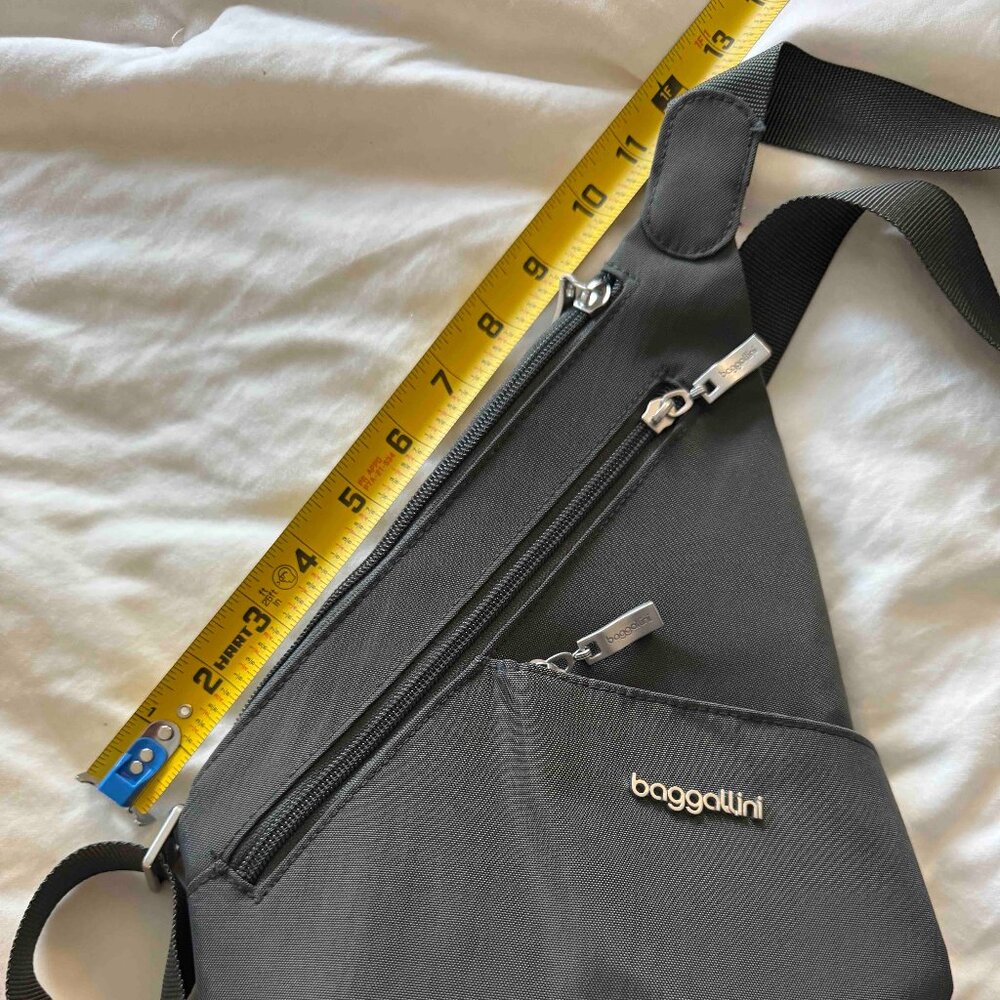 Baggallini Mini-Sling Crossbody Bag NWOT — Dark Charcoal Gray - Picture 11 of 11